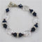 Indigo & crystal Swarovski crystal bracelet