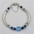 Blue Crystal Noodle Bangle Bracelet - VP's Jewelry