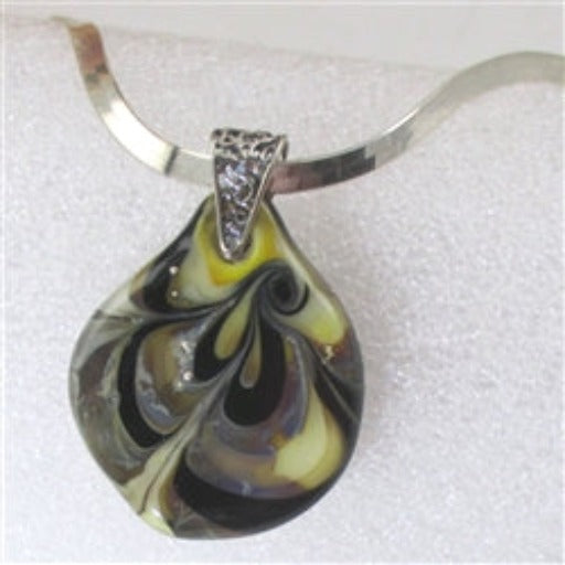 Handmade Dusty Rose Lampwork Glass Bead Pendant Necklace - VP's Jewelry