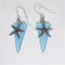 Buy turquoise sea glass earring pewter starfish charms