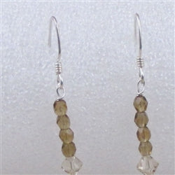 Smoky Topaz and Crystal Earrings - VP's Jewelry