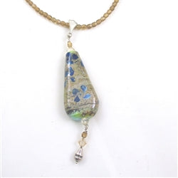 Handmade Artisan Teardrop Pendant and Topaz Necklace - VP's Jewelry