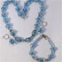 Handmade Aqua and Champagne Beaded Designer's Set - VP's Jewelry  