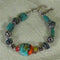 Lampwork Glass Bead Bracelet in a Tropical Sea Motif - VP's Jewelry  