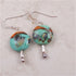 Tropical Sea Aqua Green Handmade Glass Bead Earrings - VP's Jewelry  