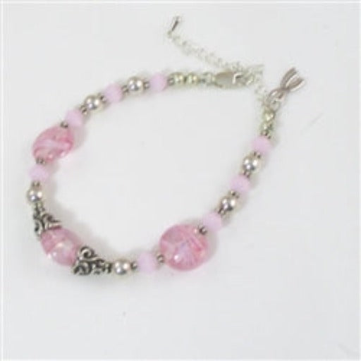 Handmade Pink Awareness Artisan Bead Bracelet - VP's Jewelry  