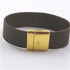 Rich Brown Leather Cuff Bracelet for a Man - VP's Jewelry