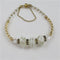 White Artisan Bead and Gold Bangle Bracelet - VP's Jewelry  