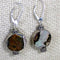 Sterling silver encased gemstone earring