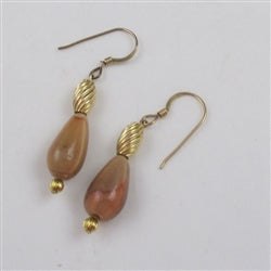 Gold & gemstone sea urchin earrings