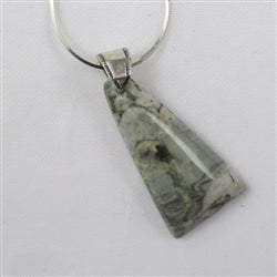 Green Rainforest Jasper Pendant Necklace - VP's Jewelry