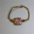 Handmade Pink and Gold Bangle Bracelet - VP's Jewelry