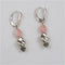 Pretty pink opal & silver earrings