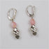 Pretty pink opal & silver earrings