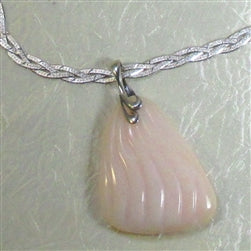 Big Peruvian Pink Opal Pendant Necklace - VP's Jewelry