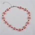 Red & White Necklace Artisan Beads & Crystals - VP's Jewelry 