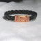 Black Braided Leather Bracelet Copper Clasp Unisex - VP's Jewelry