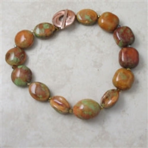 Big Bold Statement Beaded Necklace Goldenrod & Green - VP's Jewelry  