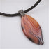 Agate Pendant Necklace on Leatherette Cord - VP's Jewelry