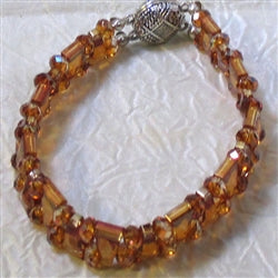 Crystal Cuff Bracelet in Golden Copper Crystals - VP's Jewelry