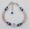 Royal Blue Crystal & Noodle Bracelet - VP's Jewelry