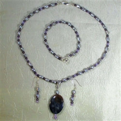 Lilac Pearl Jewelry Set