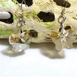 Golden Crystal Butterfly Earrings - VP's Jewelry