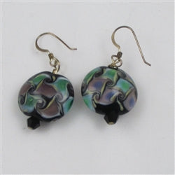 Black & Green Handmade Artisan Bead Earrings - VP's Jewelry