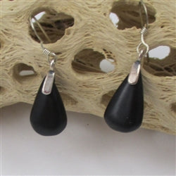 Black onyx teardrop earrings