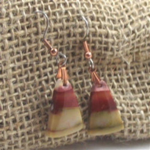 Handcrafted mookaite gemstone earrings