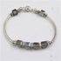 Meridian Blue Swarovski Crystal Cube Bangle Bracelet- VP's Jewelry