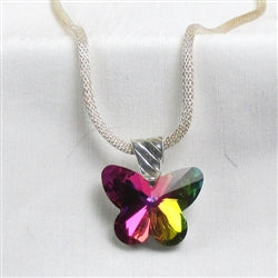 Crystal Butterfly Pendant Necklace - VP's Jewelry