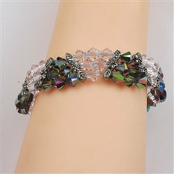 Cuff Crystal Bracelet in Vitrail Three Strand - VP's Jewelry