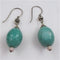 Classic gemstone chrysocolla earrings handcrafted