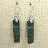 Handcrafted designer cut green chrysocolla gemstone drop earrings