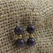 Gemstone earrings purple bead