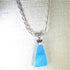 Large Mexican Turquoise Pendant Necklace - Sterling Chain - VP's Jewelry