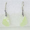 Lustrous pale green Prehnite gemstone drop earrings
