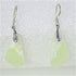 Lustrous pale green Prehnite gemstone drop earrings