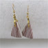 Hickoryite gemstone & gold earrings