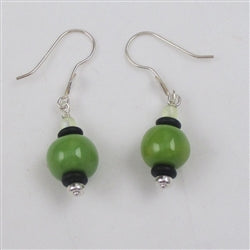 Apple green handmade Kazuri Earrings