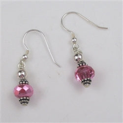 Handcrafted Pink Crystal Earrings - VP's Jewelry