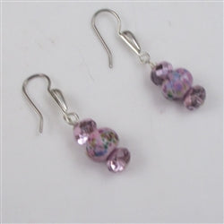 Handmade Artisan Pink Bead Earrings - VP's Jewelry