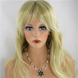 Necklace in Clear Quartz with Silver Flower Pendant - VP's Jewelry