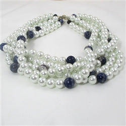 Statement Pearl Necklace 5 Strands - VP's Jewelry