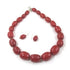 Red Necklace & Earrings in Handmade Big Bold Fair Trade Kazuri Beads - VP's Jewelry  