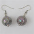 Grey Drop Earrings in Big Handmade Kazuri Beads - VP's Jewelry  