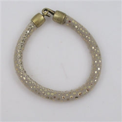 Beige & Gold Leather Cord Bracelet - VP's Jewelry 