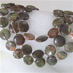 Rainforest Jasper Gemstone Necklace Multi-strand - VP's Jewelry