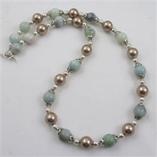 Gemstone  and Pearl Necklace - VP's Jewelry